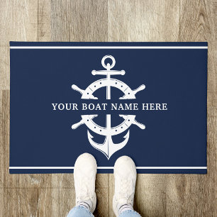 Moderne benutzerdefinierte Boot Name Schiffsschwun Fußmatte