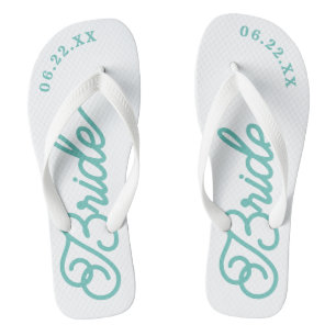 Moderne benutzerdefinierte Braut Hochzeit Farb Fli Badesandalen