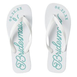 Moderne benutzerdefinierte Brautparty Flip Flops Badesandalen
