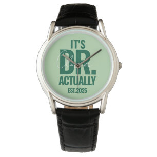 Moderne benutzerdefinierte Dr. Name Datum Dunkelgr Armbanduhr