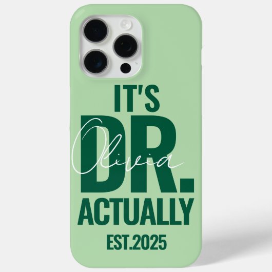 Moderne benutzerdefinierte Dr. Name Datum Dunkelgr Case-Mate iPhone Hülle (Rückseite)