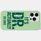 Moderne benutzerdefinierte Dr. Name Datum Dunkelgr Case-Mate iPhone Hülle (Rückseite (Horizontal))