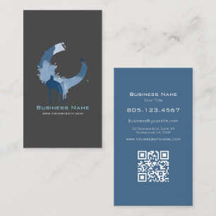 Moderne benutzerdefinierte dunkelgraue und blaue a visitenkarte