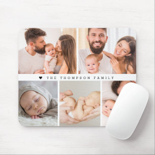 Moderne benutzerdefinierte Familienfotocollage per Mousepad