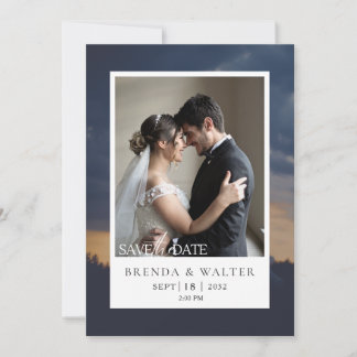 Moderne benutzerdefinierte Foto-Hochzeit mit elega Einladung