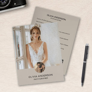 Moderne benutzerdefinierte Foto-QR-Beige-Fotografe Flyer