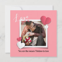 Moderne benutzerdefinierte Foto- und Liebe-Meldung