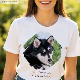 Moderne benutzerdefinierte Fotopinselstrich-Hausti T-Shirt