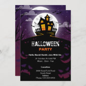 Moderne, benutzerdefinierte Halloween-Einladungska Einladung (Vorne/Hinten)