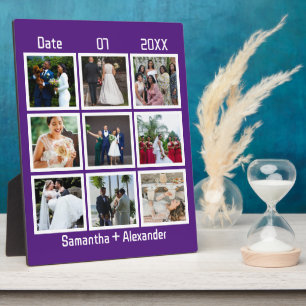 Moderne benutzerdefinierte Hochzeit Jubiläum 9 Fot Fotoplatte
