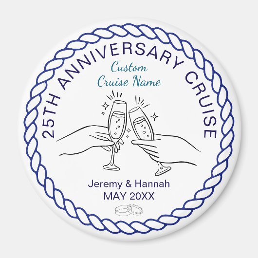 Moderne benutzerdefinierte Jahresgedenkfahrt Kabin Magnet (Vorne)