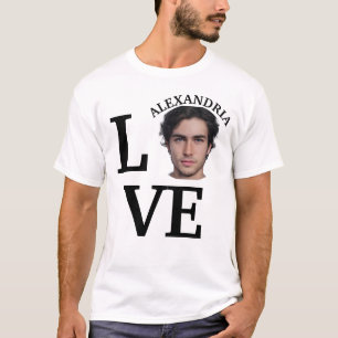 Moderne benutzerdefinierte Liebesfoto-Vorlage T-Sh T-Shirt