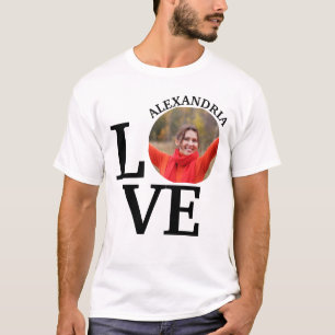 Moderne benutzerdefinierte Liebesfoto-Vorlage T-Shirt