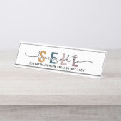 Moderne benutzerdefinierte Lizenz für den Verkauf Schreibtischnamensplakette (Vorderseite )