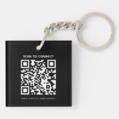 Moderne benutzerdefinierte Logo-QR-Code-Geschäftsf Schlüsselanhänger (Rückseite)