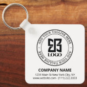 Moderne benutzerdefinierte Logo-QR-Code-Geschäftsf Schlüsselanhänger (Vorderseite)