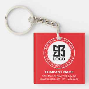 Moderne benutzerdefinierte Logo-QR-Code-Geschäftsf Schlüsselanhänger