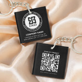 Moderne benutzerdefinierte Logo-QR-Code-Geschäftsf Schlüsselanhänger