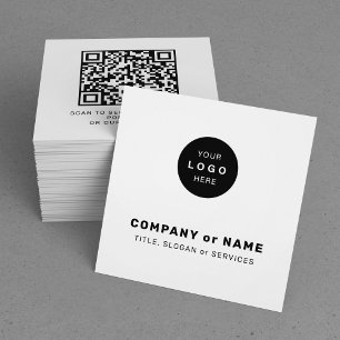 Moderne benutzerdefinierte Logo-QR-Code-Website Quadratische Visitenkarte