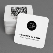 Moderne benutzerdefinierte Logo-QR-Code-Website Quadratische Visitenkarte