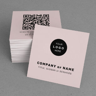 Moderne benutzerdefinierte Logo-QR-Code-Website ro Quadratische Visitenkarte