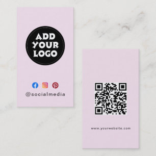 Moderne benutzerdefinierte Logo Social Media QR-Co Visitenkarte