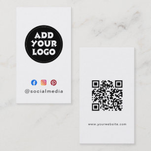 Moderne benutzerdefinierte Logo Social Media QR-Co Visitenkarte