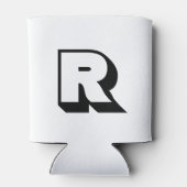 Moderne, benutzerdefinierte Monogramm-Blocktypogra Dosenkühler (Rückseite)