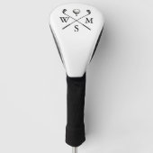 Moderne, benutzerdefinierte Monogramm-Initialen Golf Headcover (Vorderseite)