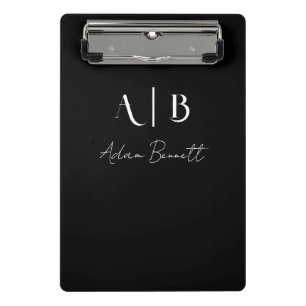Moderne benutzerdefinierte Monogramm-Initialen Nam Mini Klemmbrett