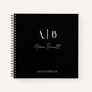 Moderne benutzerdefinierte Monogramm-Initialen Nam Notizblock