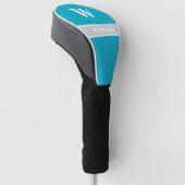 Moderne benutzerdefinierte Monogramm-Namens-Golfko Golf Headcover (angewinkelt)