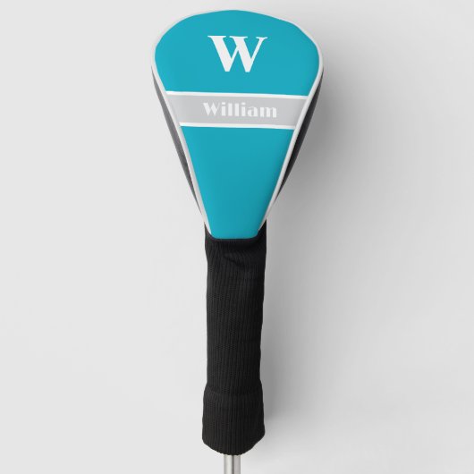 Moderne benutzerdefinierte Monogramm-Namens-Golfko Golf Headcover (Vorderseite)