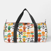 Moderne benutzerdefinierte Name Fußball-Muster Duffle Bag (Rückseite)