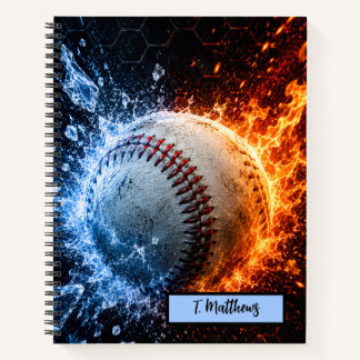Moderne benutzerdefinierte Namen Baseball Notizblock