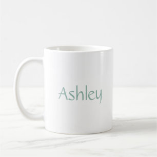 Moderne benutzerdefinierte Namen Lichtblau und Wei Kaffeetasse