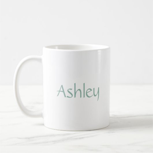 Moderne benutzerdefinierte Namen Lichtblau und Wei Kaffeetasse (Links)