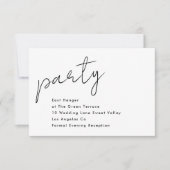 Moderne, benutzerdefinierte Party Black Funky Hoch Einladung (Vorderseite)