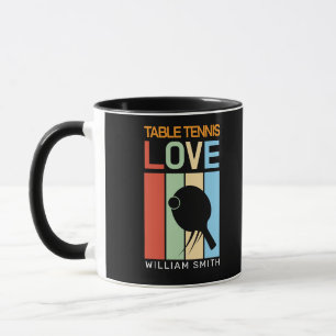 Moderne benutzerdefinierte Ping-Pong-Spieler-Name  Tasse