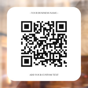 Moderne benutzerdefinierte QR-Code-Fensterklammern Fensteraufkleber