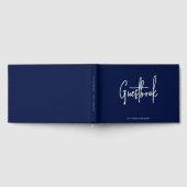 Moderne, benutzerdefinierte Skriptfarbe Minimalist Gästebuch (Voll)