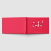 Moderne, benutzerdefinierte Skriptfarbe Minimalist Gästebuch (Voll)