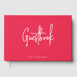 Moderne, benutzerdefinierte Skriptfarbe Minimalist Gästebuch