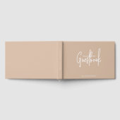 Moderne, benutzerdefinierte Skriptfarbe Minimalist Gästebuch (Voll)
