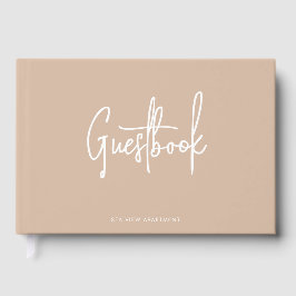 Moderne, benutzerdefinierte Skriptfarbe Minimalist Gästebuch