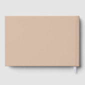 Moderne, benutzerdefinierte Skriptfarbe Minimalist Gästebuch (Rückseite)