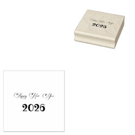 Moderne benutzerdefinierte Text Glückliches Neues Gummistempel