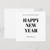 Moderne benutzerdefinierte Textfette Weihnachtskar Feiertagskarte (Vorne/Hinten)