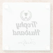 Moderne benutzerdefinierte Trophäe Ehemann Name Sc Glasuntersetzer (Rückseite)