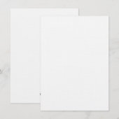 Moderne benutzerdefinierte weiße einfache Design H Einladung (Vorne/Hinten)